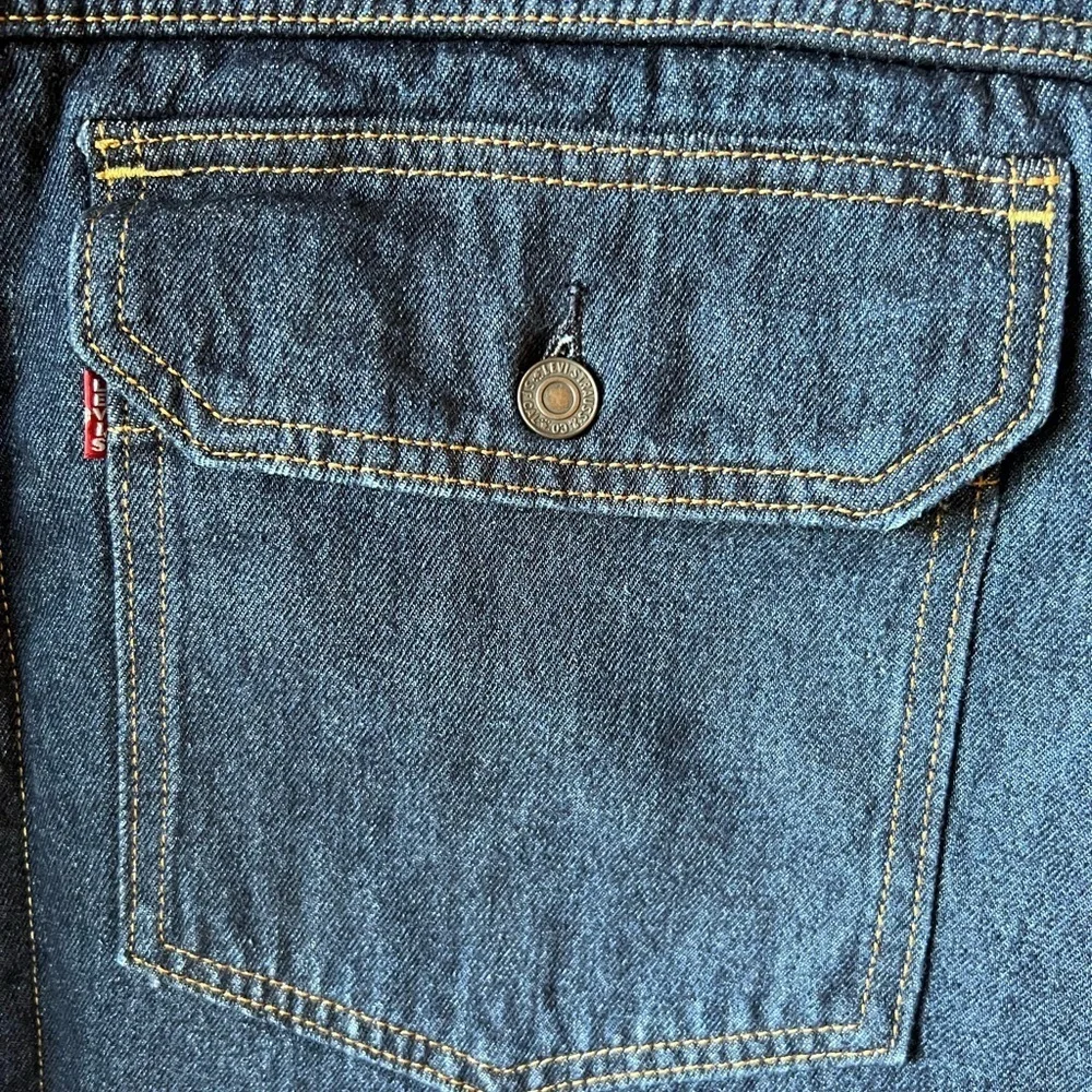 Levi's Men's Dark Wash Premium Stay Loose Trucker Hemp Jacket NWT XXL #1395